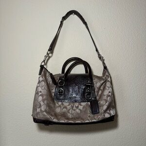 VTG Coach Ashley Signature Sateen Satchel Hand Shoulder Bag Purse F15443